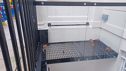 Bike platform with glass,small gate and bike lock bar,Hyde park,London