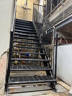 Staircase and railings,Southwell gardens, London