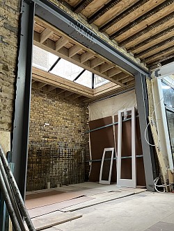 Structural beams,fabrication and installation,South Kensington, London